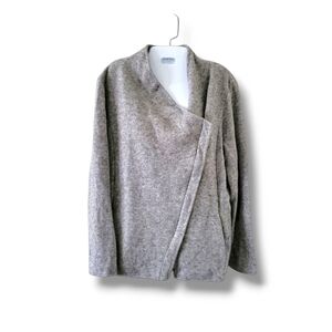 BB Dakota | Heather Gray Fleece Moto Style Jacket (SIZE M)